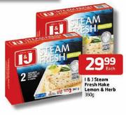 I&J Steam Fresh Hake Lemon & Herb-350g Each