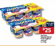 Nutriday Smooth Mixed Fruit Yoghurt Assorted-8x100g