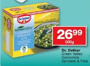 Dr. Oetker Green Valley Geroomde Spinasie & Feta-500g 