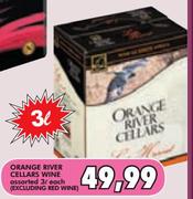 Orange River Cellars Wine-3Ltr Each(Excluding Red Wine)