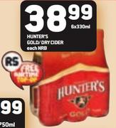 Hunter's Cold/Dry Beer NRB-6 x 330ml