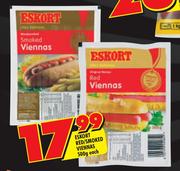 Eskort Red/Smoked Viennas-500gm Each
