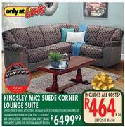 Kingsley MK2 Suede Corner Lounge Suite