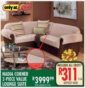 Nadia Corner 2 Piece Value Lounge Suite