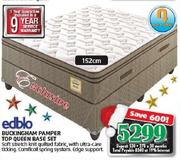 Edblo 152cm Buckingham Pamper Top Queen Base Set