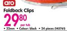 Aro Foldback Clips 33mm-Per Tub