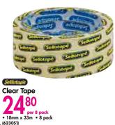 Sellotape Clear Tape-Per 8 Pack