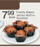 Freshly Baked Jumbo Muffins Assorted Each