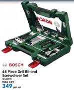 Bosch 68 Piece Drill Bit And Screwdriver Set
