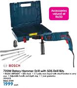 Bosch 720W Rotary Hammer Drill GBH2600 With SDS Drill Bits