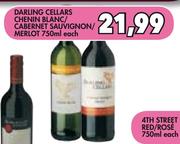 Darling Cellars Chenin Blanc/Cabernet Sauvignon/Merlot-750ml Each
