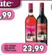 4th Street Red/Rose-750ml Each