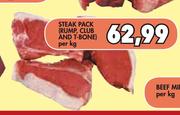 Steak Pack(Rump,Club and T-Bone)-PerKg