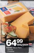 Clover Value Pack Gouda/Cheddar-800gm Each