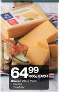 Clover Value Pack Gouda Cheddar-800g Each