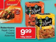 Robertsons Rajah Curry Powder Assorted-100g Each