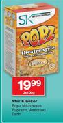 Ster Kinekor Popz Microwave Popcorn Assorted-3x100g Each