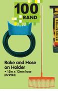 Rake And Hose On Holder 15m x12mm