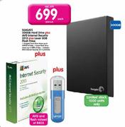 Seagate Hard Drive-500GB Plus AVG Internet Security 2013 Plus Lexar Flash Drive-8GB