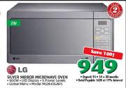 LG Silver Mirror Microwave Oven (MS2843Gars)-28L