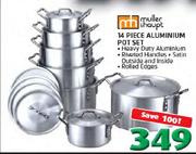Muller & Haupt 14 Piece Aluminium Pot Set