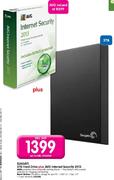 Seagate Hard Drive-3TB Plus AVG Internet Security 2013-Per Bundle