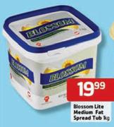 Blossom Lite Medium Fat Spread Tub-1Kg