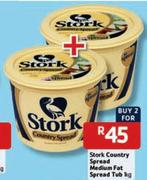 Stork Country Spread Medium Fat Spread Tub-2x1Kg