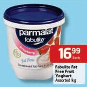 Fabulite Fat Free Fruit Yoghurt-1Kg Each