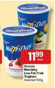 Danone-Nutriday Low Fat Fruit Yoghurt Assorted-500g Each