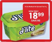D'Lite Medium Fat Spred Tub - 1kg