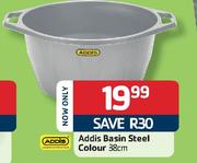  Addis Basin Steel Colour-38cm Each