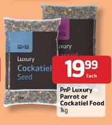 PnP Luxury Parrot or Cockatiel Food-1Kg Each