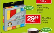 Microfibre Cloths-Per 4 Pack