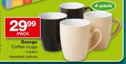 George Coffee Mugs-Per 4 Pack