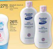 Elizabeth Anne's & Purity Baby Bubble Wash-300ml Each