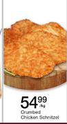 Crumbed Chicken Schnitzel-Per Kg