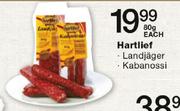 Hartlief Landjager, Kabanossi-80g Each