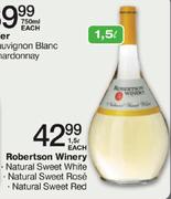 Robertson Winery Natural Sweet White/Natural Sweet Rose/Natural Sweet Red-1.5Ltr Each