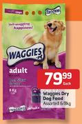 Waggies Dry Dog Food Assorted-6 / 8kg Each