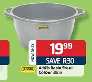 Addis Basin Steel Colour - 38cm