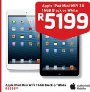 Apple iPad Mini Wi-Fi 3G 16GB Black Or White