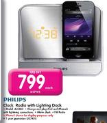 Philips Clock Radio With Lighting Dock-Each