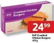 PnP Crumbed Chicken Burgers-400Gm