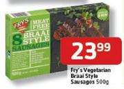 Fry's Vegetarian Braai Style Sausages-500gm