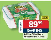 Addis 4 Sided Lock Foodsaver Set-4Pieces