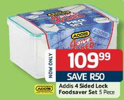 Addis 4 Sided Lock Foodsaver Set-5Pieces