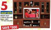 Smart Buy 3 Piece Deluxe Wall Unit