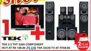 Tek 5.2 THT 5200 Component Hi-Fi+ Tek 54Cm TV