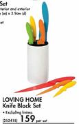 Loving Home Knife Block Set-Per Set